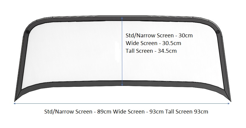 Half Hood for RAC Roll Bar STD Screen
