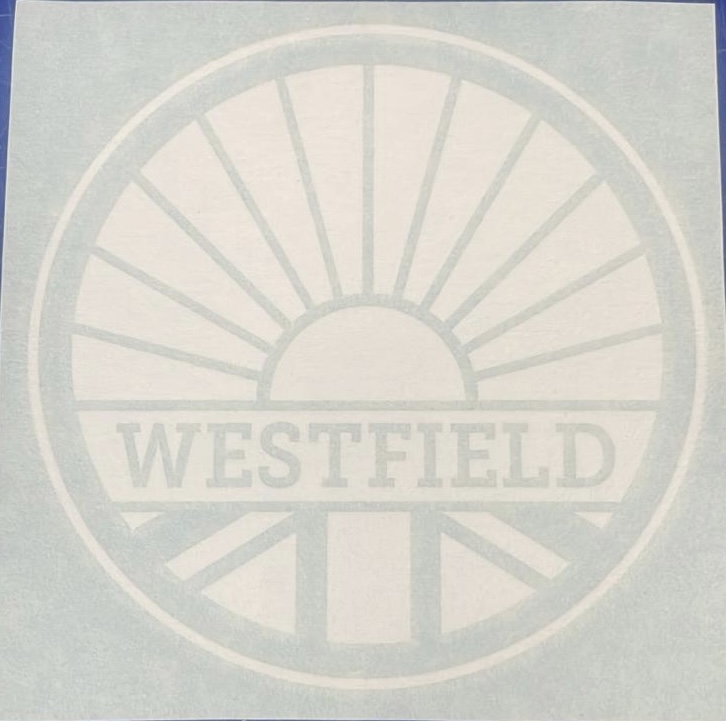 100mm Westfield Logo Transfer White