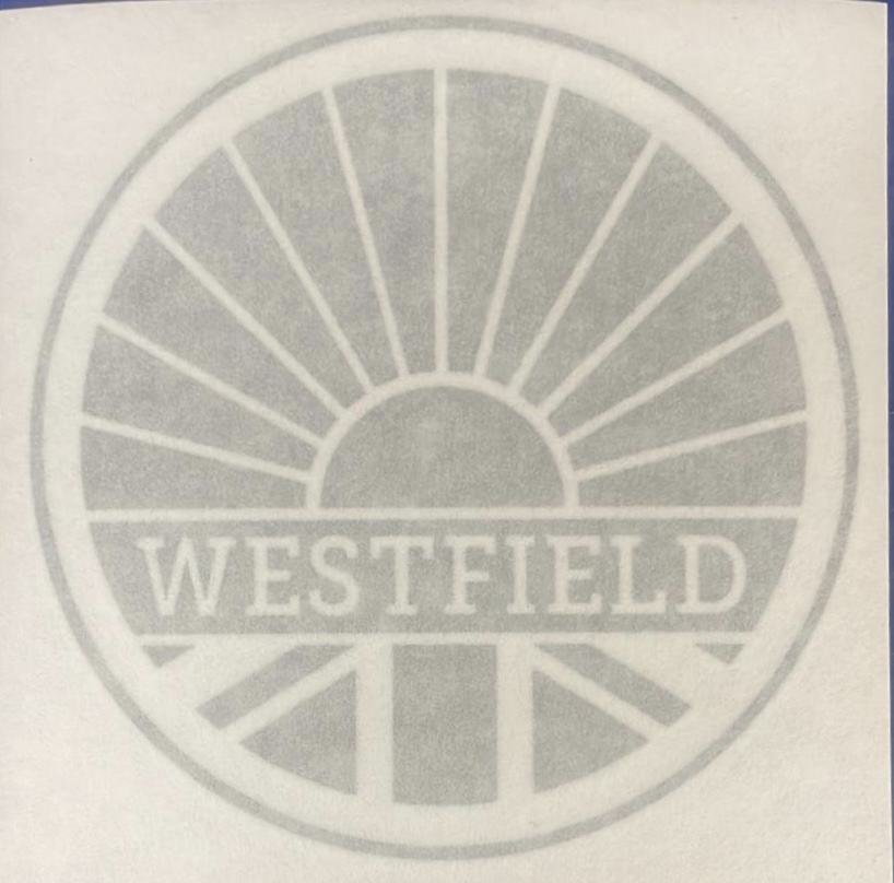 100mm Westfield Logo Transfer Silver