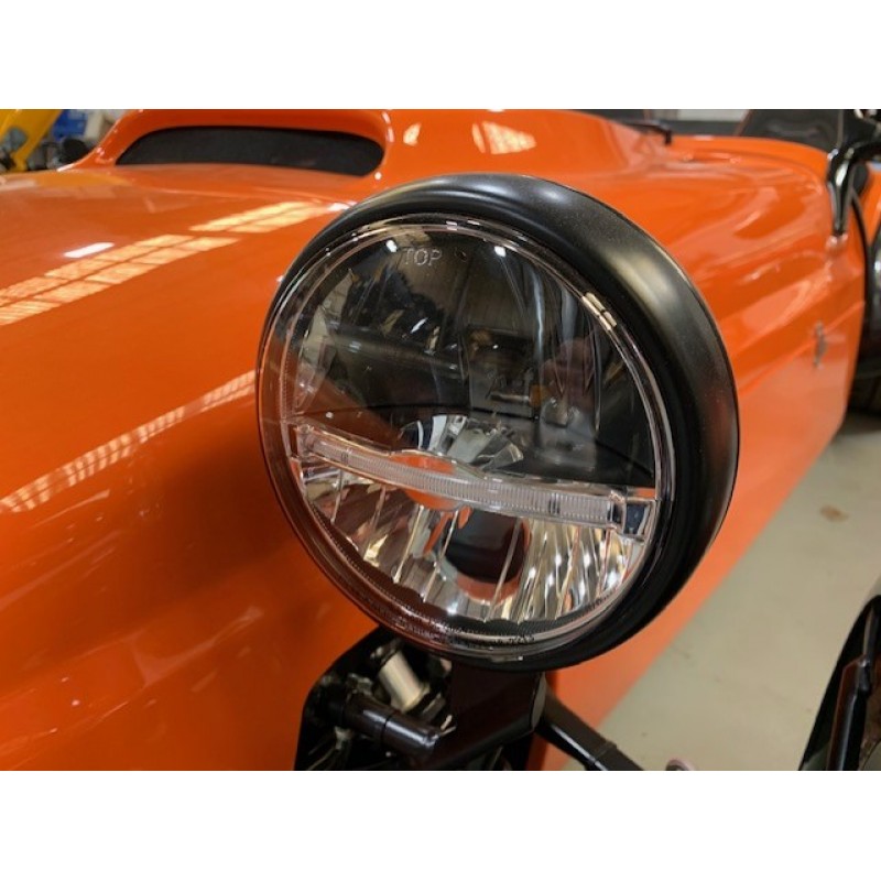 5+3/4" Black Non Halo LED Headlamp RHD