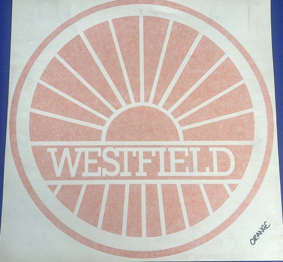 Westfield Orange Bonnet Transfer - 430mm (Clearance)