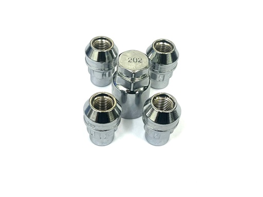 [N2131023] Silver Closed Locking Wheel Nut Set (4) (Clearance)