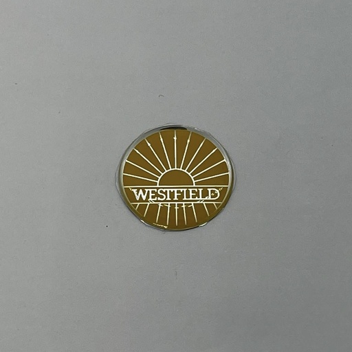 [6131011] Westfield Badge 25mm Yellow/Silver (Clearance)