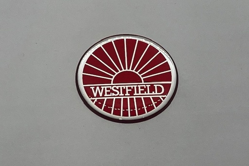 [6131009] Westfield Bonnet/Wheel Badge 43mm Red/Silver (Clearance)